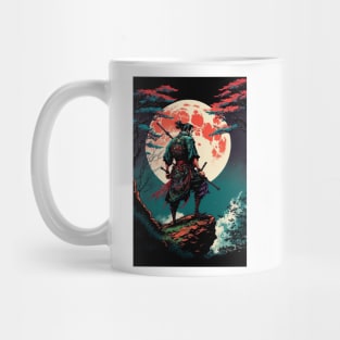 Samurai on a Cliff Mug